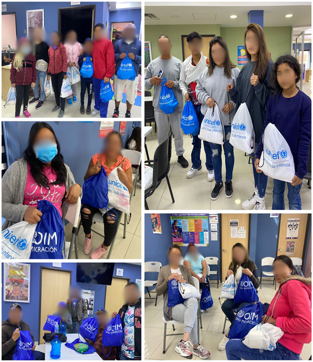 C0102.  Dispersión de kits de higiene donados por el Fondo de Naciones Unidas para la Infancia (UNICEF) y Kits de hidratación de OIM